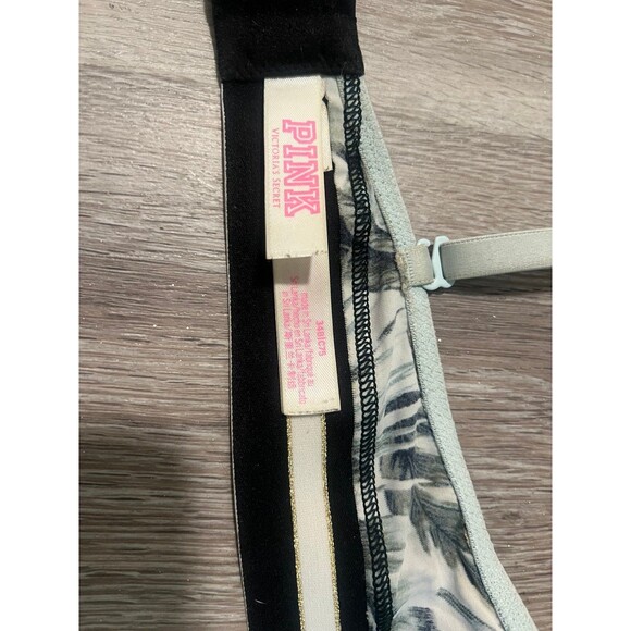 Victoria Secret Pink Tropical Bra size 34B used puship shirt bra - Picture 3 of 3